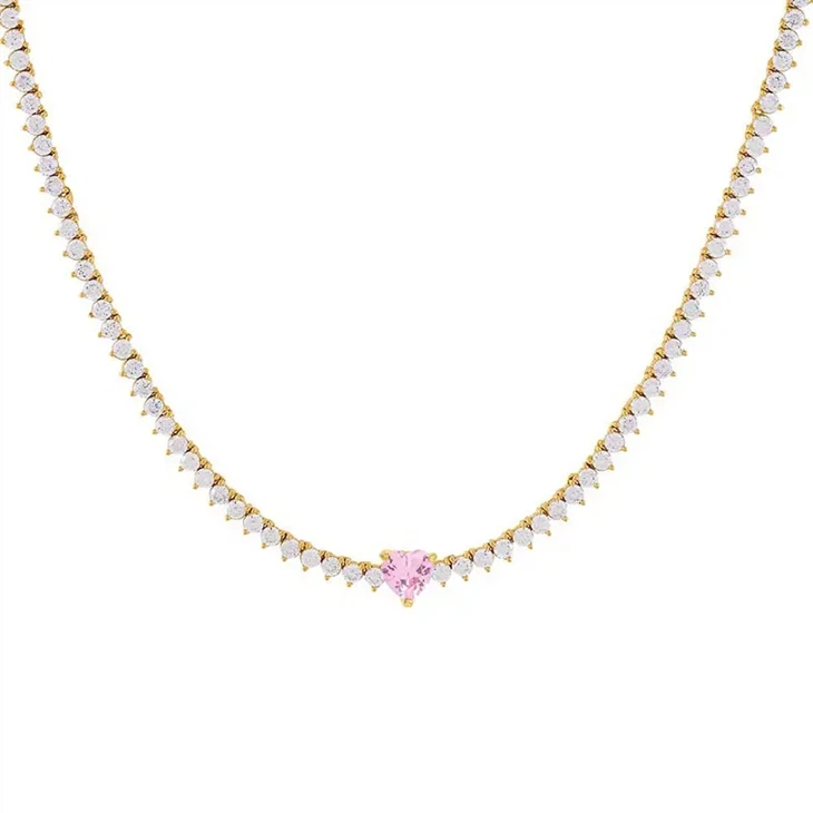 Valentine's Day Diamond Heart Necklace