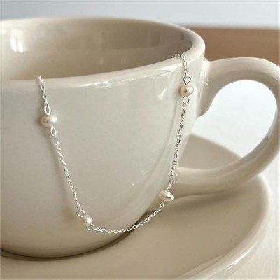 Bracciale in argento 925 con perle