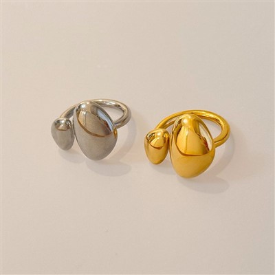 Anelli placcati in oro in acciaio inossidabile